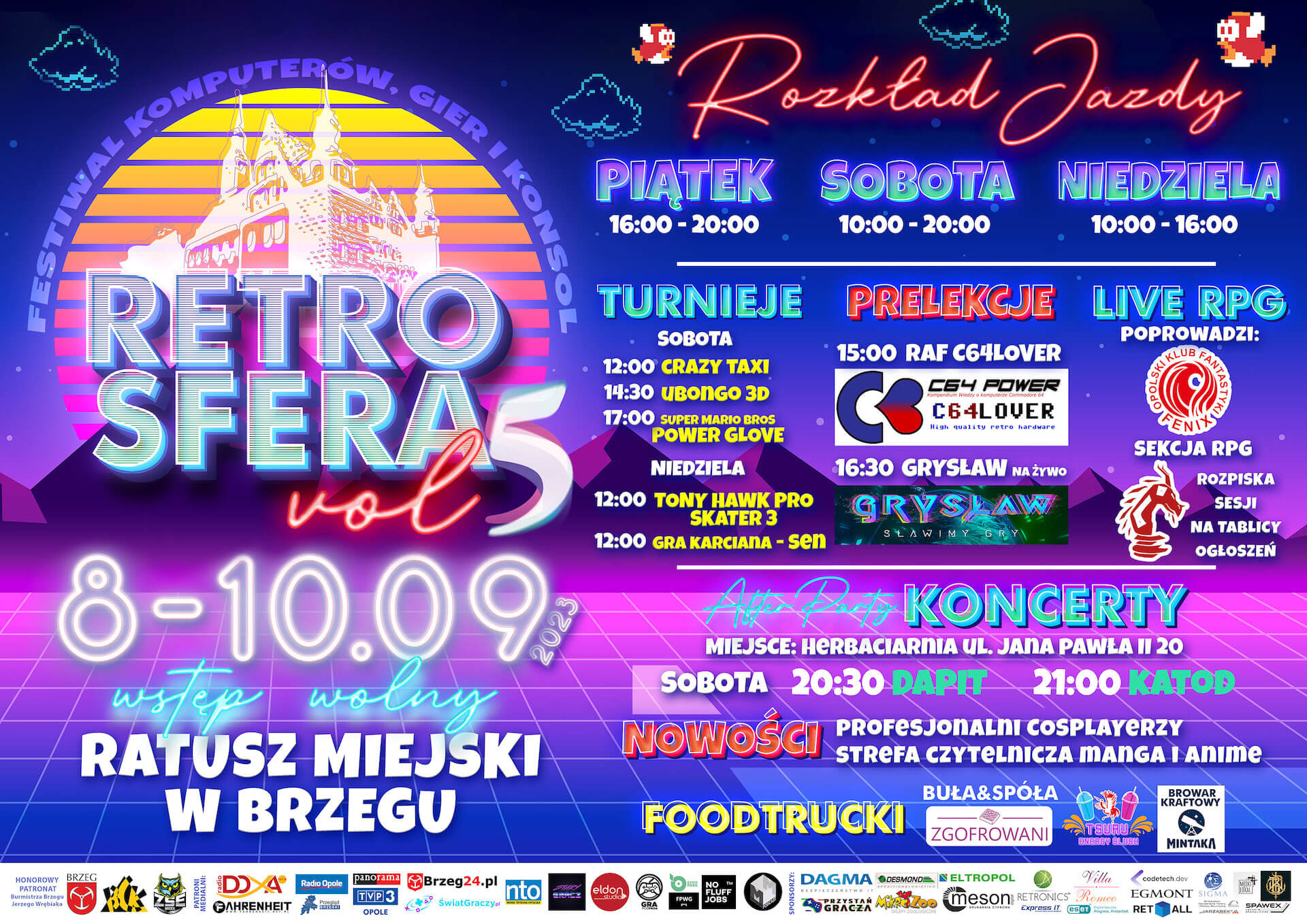 Plakat promocyjny wydarzenia RetroSfera vol.5 – Festiwal Komputerów, Gier i Konsol 
